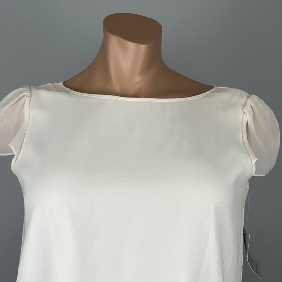 Ceremony Joanna August Womens Plus Sonya Chiffon Top Going to the Chapel sz XXL - Picture 2 of 16